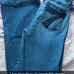 7 For All Mankind Blue Flare & Wide Leg Jeans